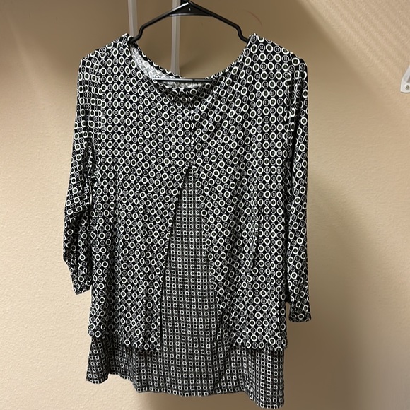 J. Jill dark patterned blouse (M) - Picture 2 of 4